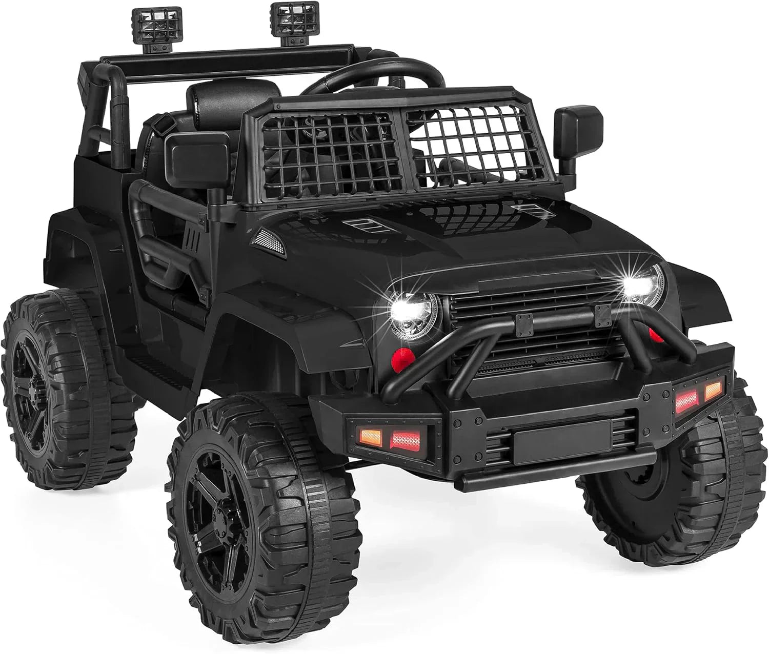 Best Choice Products 12V Kids Ride-On Truck Car with Spring Suspension and LED Lights