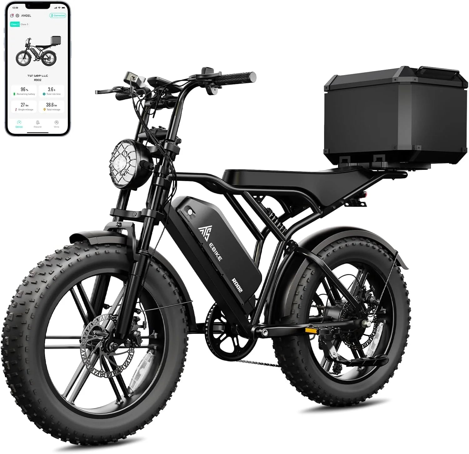 Electric Bike for Adults 1500W Peak 20 Fat Tire All-Terrain E-Bike 60/110 Miles 28 MPH Electric Dirt Bike
