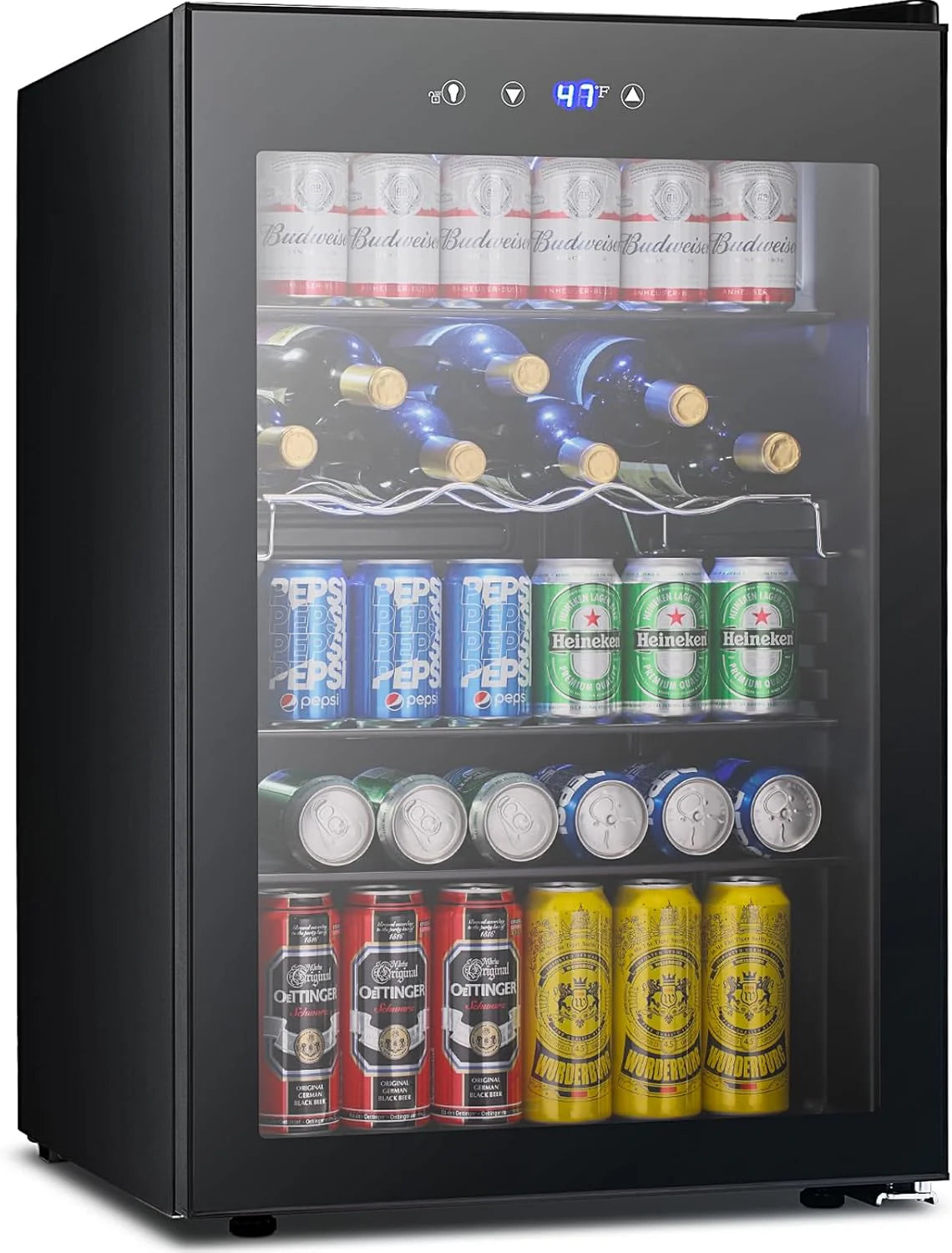 Electactic Mini Fridge 130 Can Beverage Refrigerator Cooler 3.2 Cu.Ft Drink Fridge