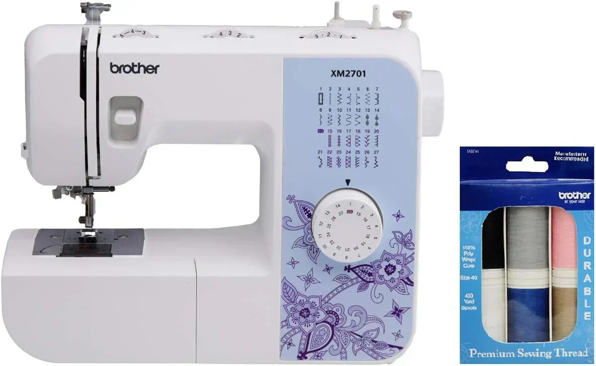 Brother XM2701 Sewing Machine Lightweight Full Featured 27 Stitches 6 Included Feet