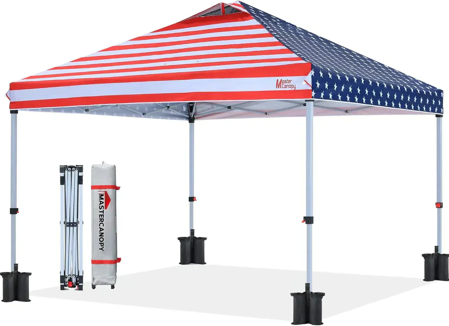 Durable Pop-up Canopy Tent with Roller Bag (10x10 Black)