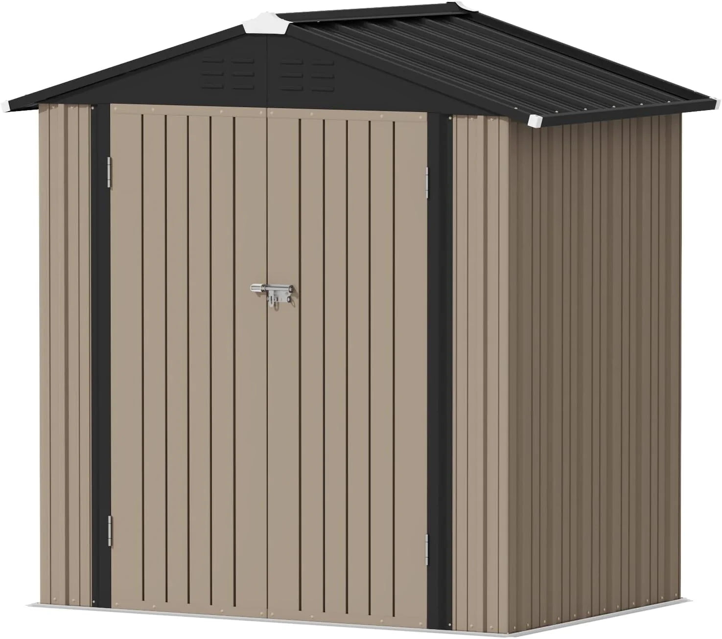 Devoko Outdoor Storage Shed 5 x 3 FT Lockable Metal Garden Steel Anti-Corrosion Storage House