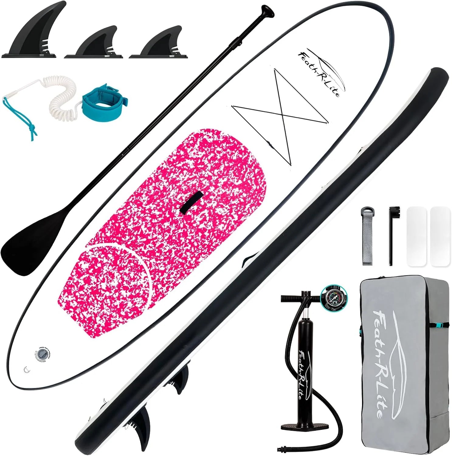 FEATH-R-LITE Inflatable Ultra-Light Stand Up Paddle Board for All Skill Levels