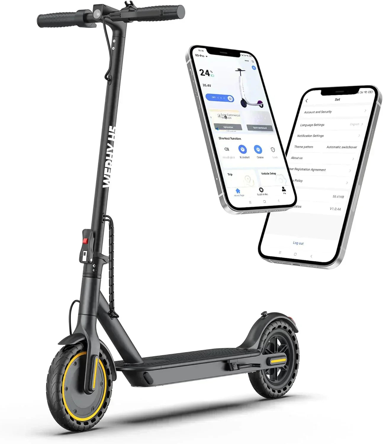 Electric Scooter 350W/500W Motor Top Speed 19/22 mph Max 16/23/28Miles Ranges Foldable E Scooter