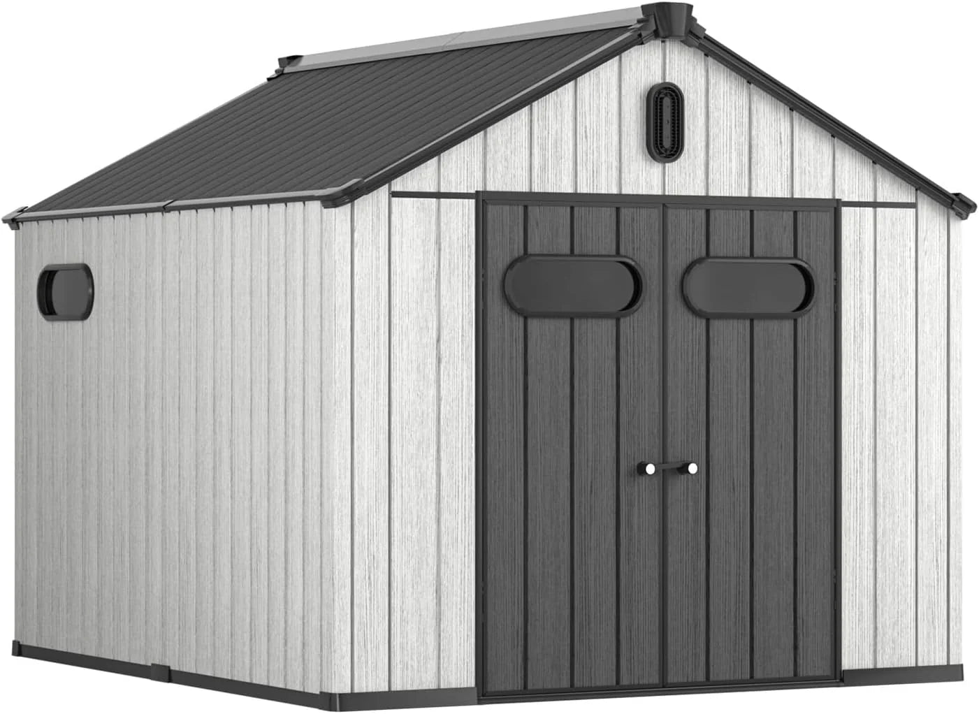 Aoxun Outdoor Storage Shed 5 x 3 ft. Resin Shed with Floor and Lockable Door