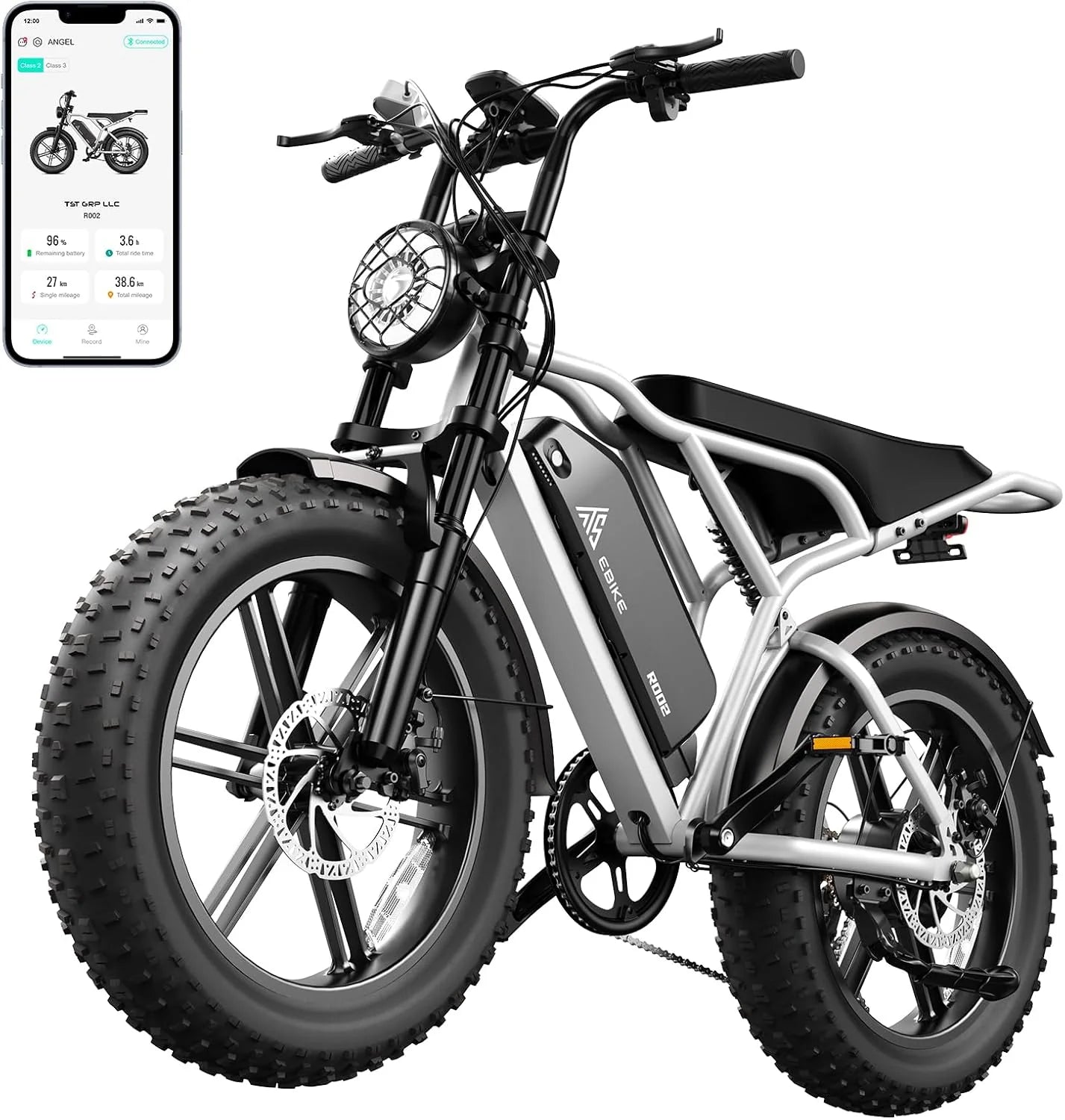 Electric Bike for Adults 1500W Peak 20 Fat Tire All-Terrain E-Bike 60/110 Miles 28 MPH Electric Dirt Bike