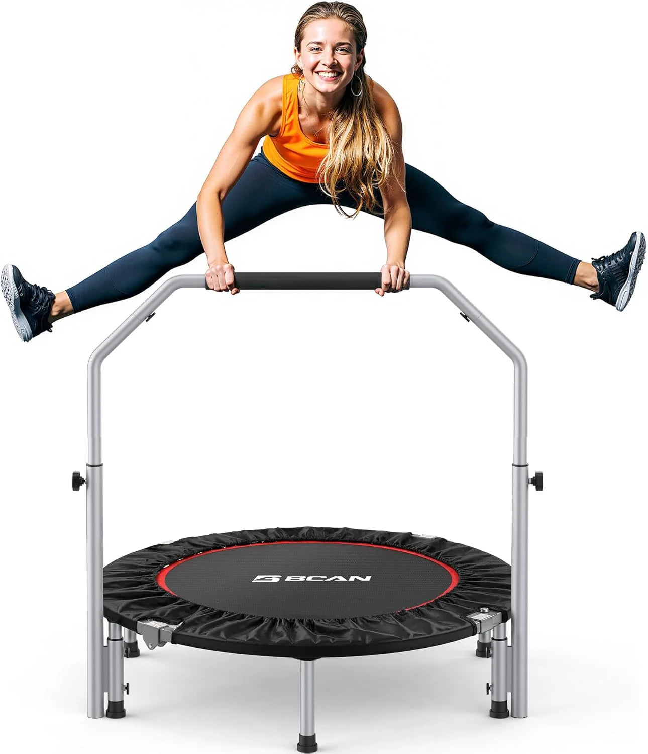 BCAN 40/48 Foldable Trampoline Max Load 440lbs, Fitness Rebounder