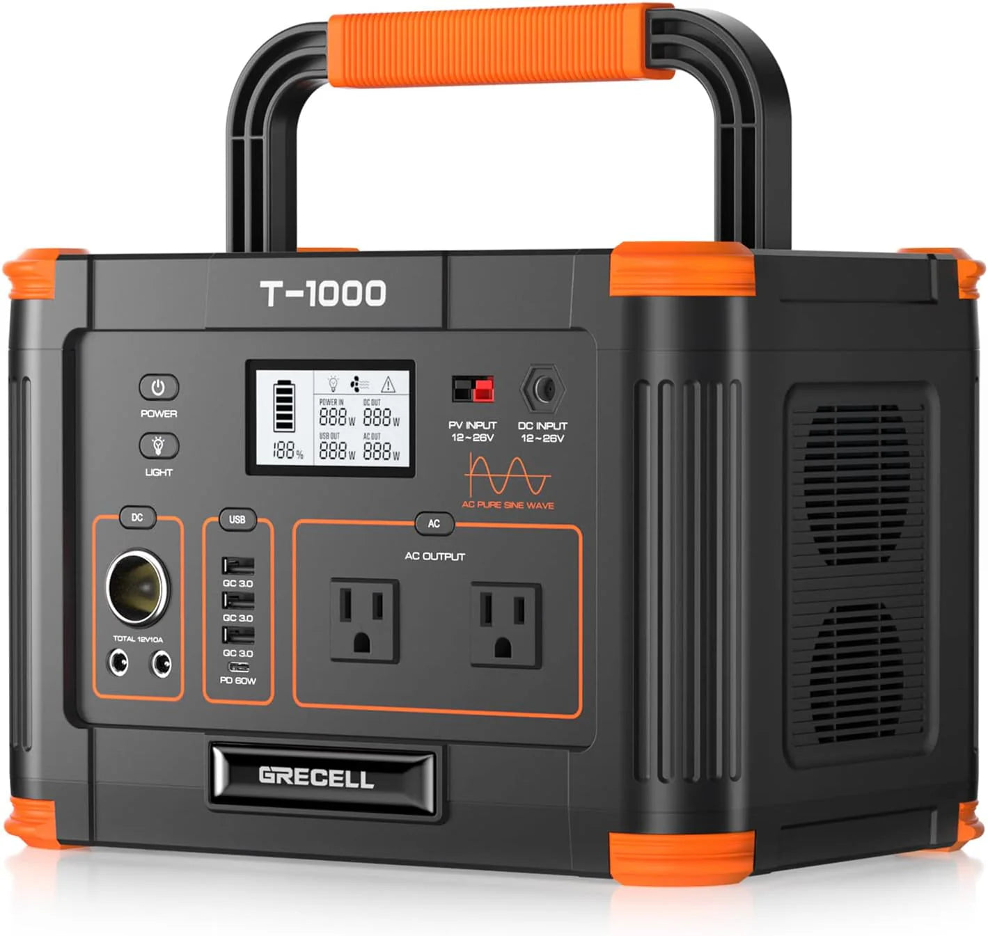 Portable Power Station 300W (Peak 600W),230.88Wh Solar Generator with 60W USB-C PD Output, 110V Pure Sine Wave AC Outlet Backup Lithium Battery for Outdoors Camping Travel Home Blackout