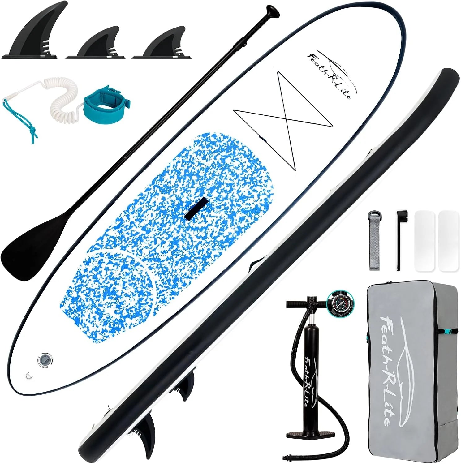 FEATH-R-LITE Inflatable Ultra-Light Stand Up Paddle Board for All Skill Levels