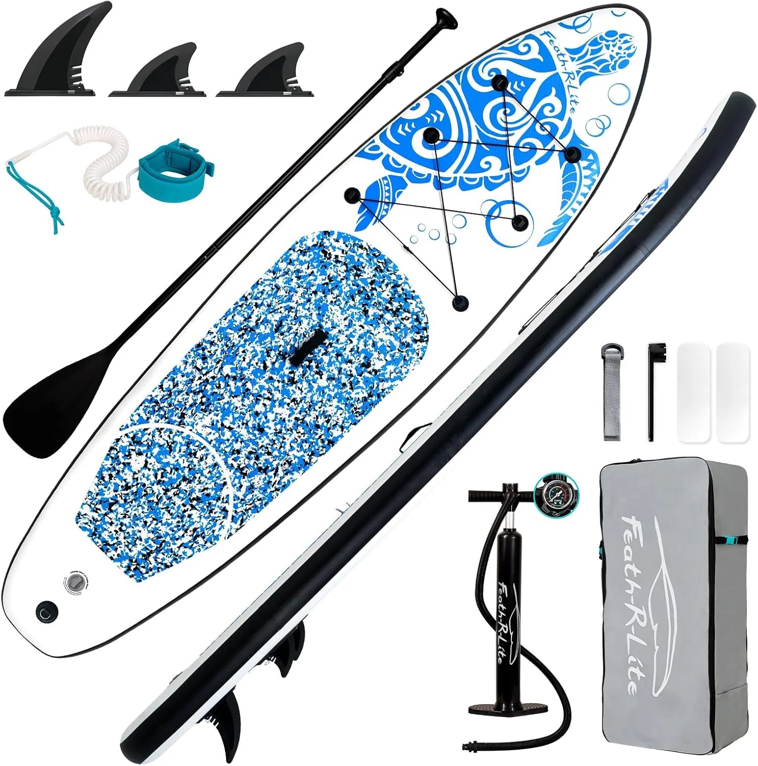 FEATH-R-LITE Inflatable Ultra-Light Stand Up Paddle Board for All Skill Levels
