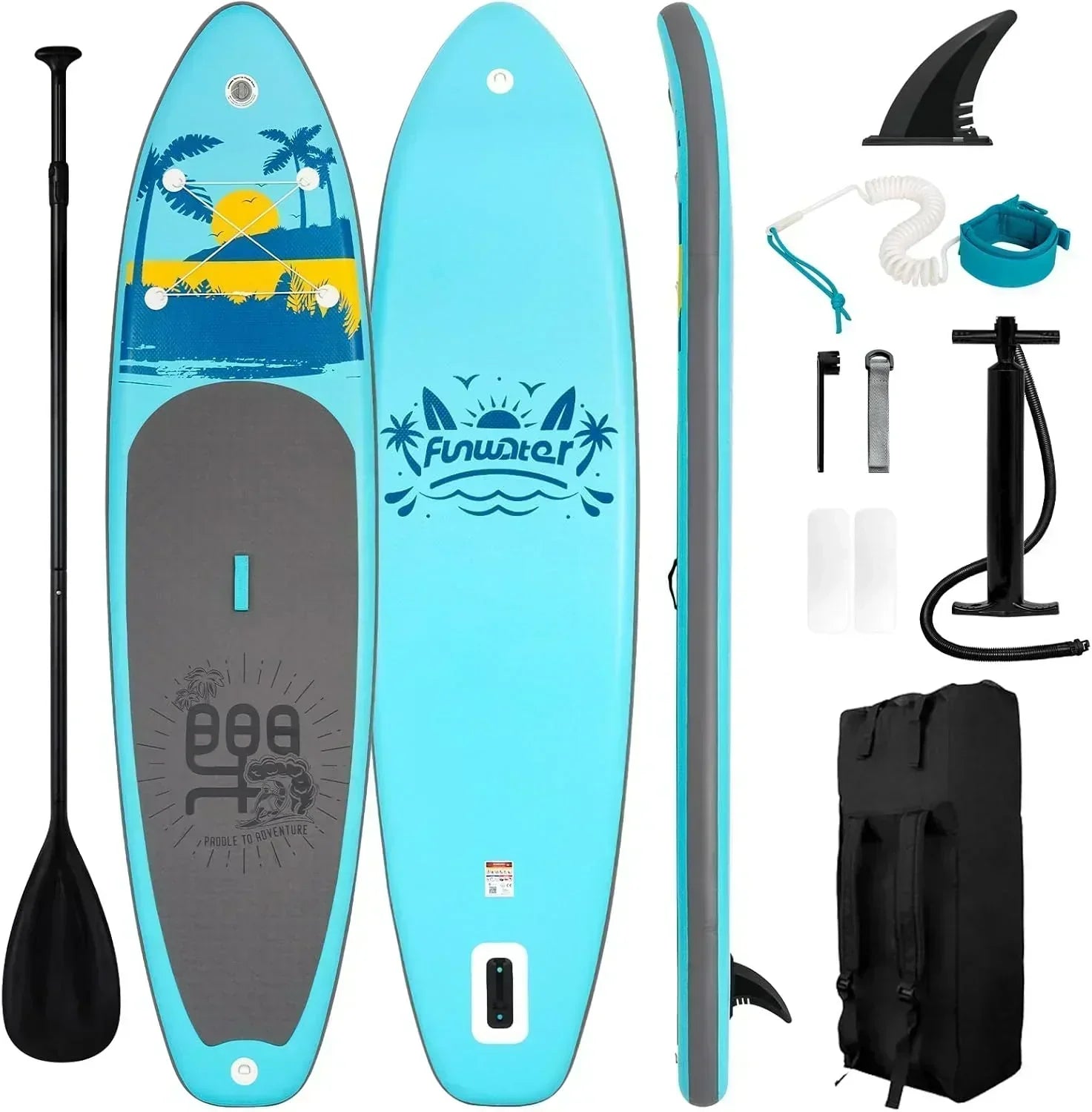 FunWater Inflatable Stand Up Paddle Board Premium SUP Paddle Accessories EVA Deck