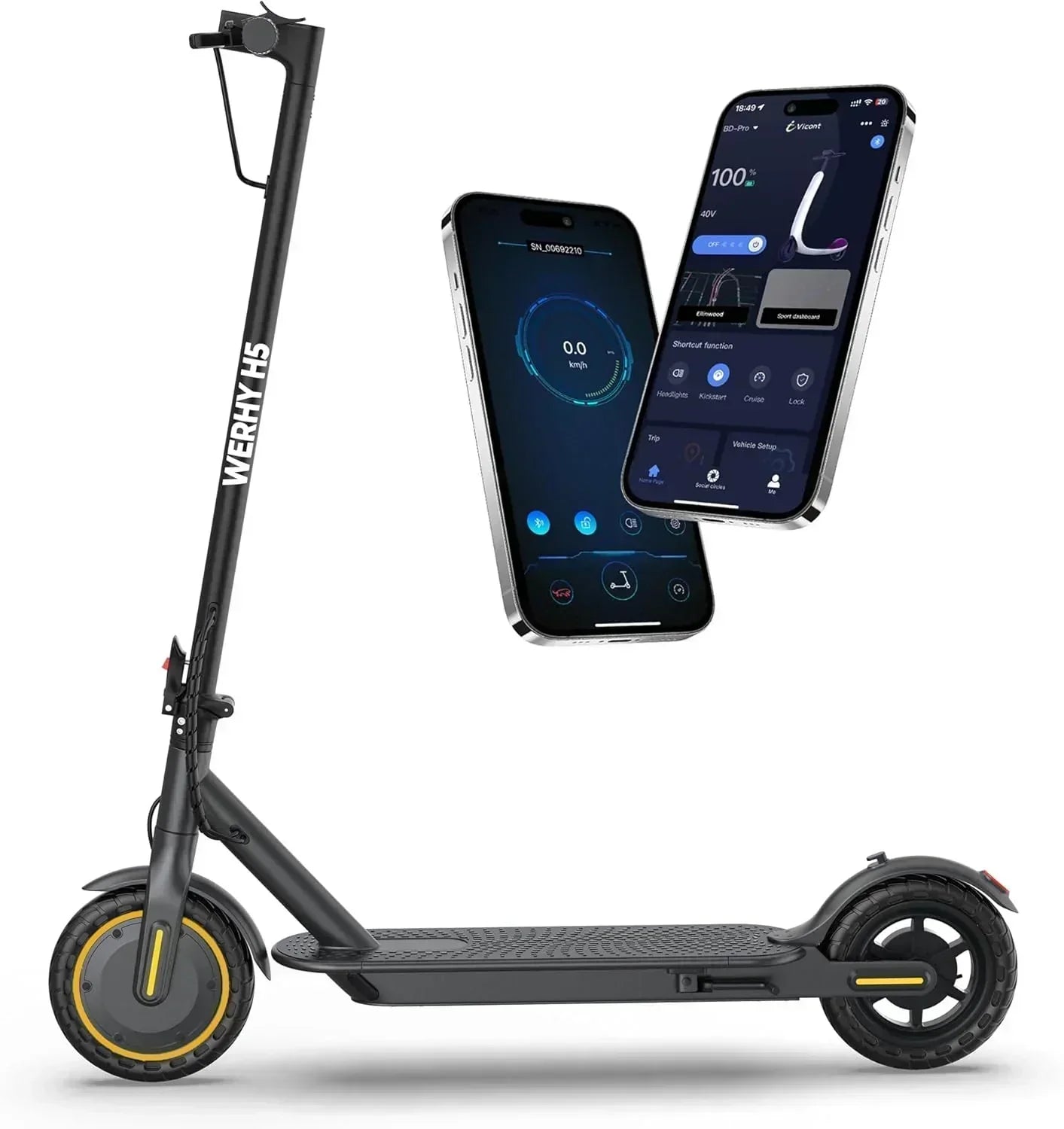 Electric Scooter 350W/500W Motor Top Speed 19/22 mph Max 16/23/28Miles Ranges Foldable E Scooter