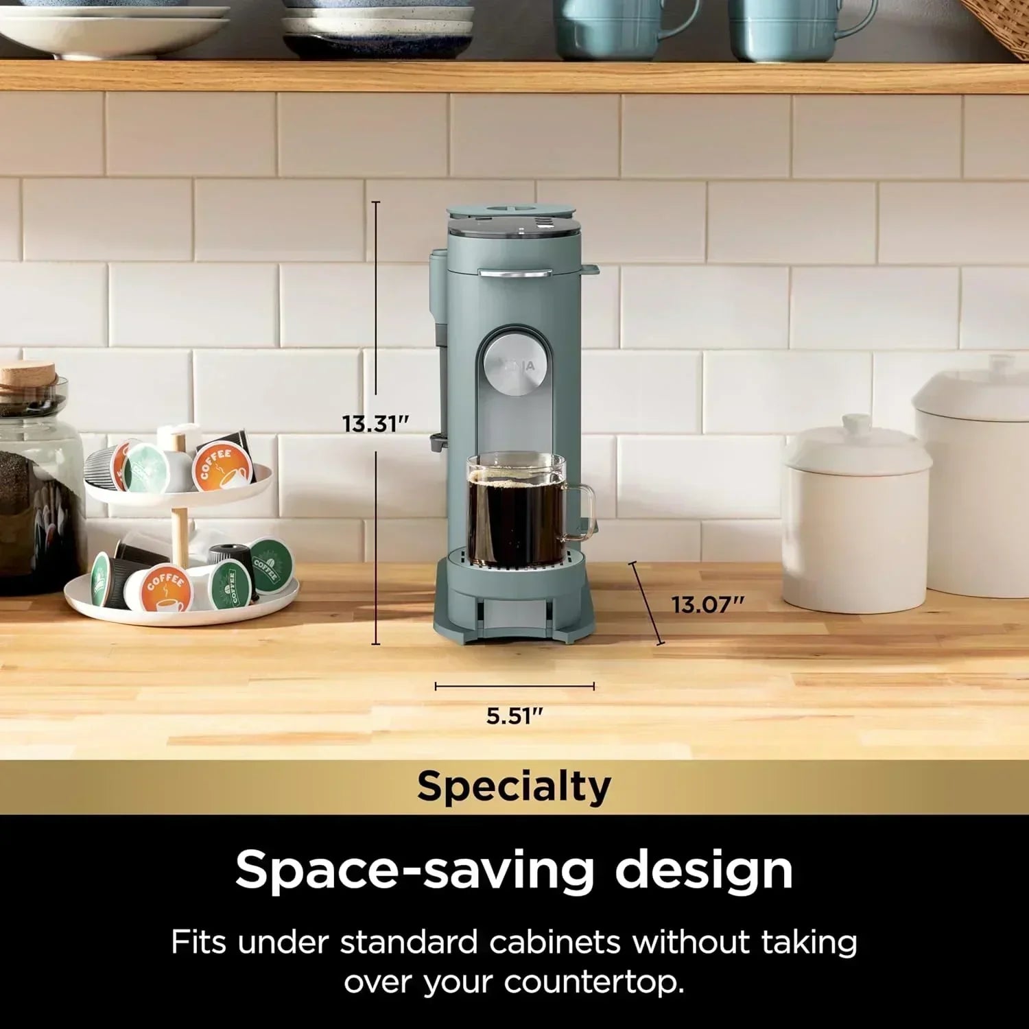 Ninja Coffee Maker Single Cup Brews with pods and grounds K-Cup compatible 4 brewing methods