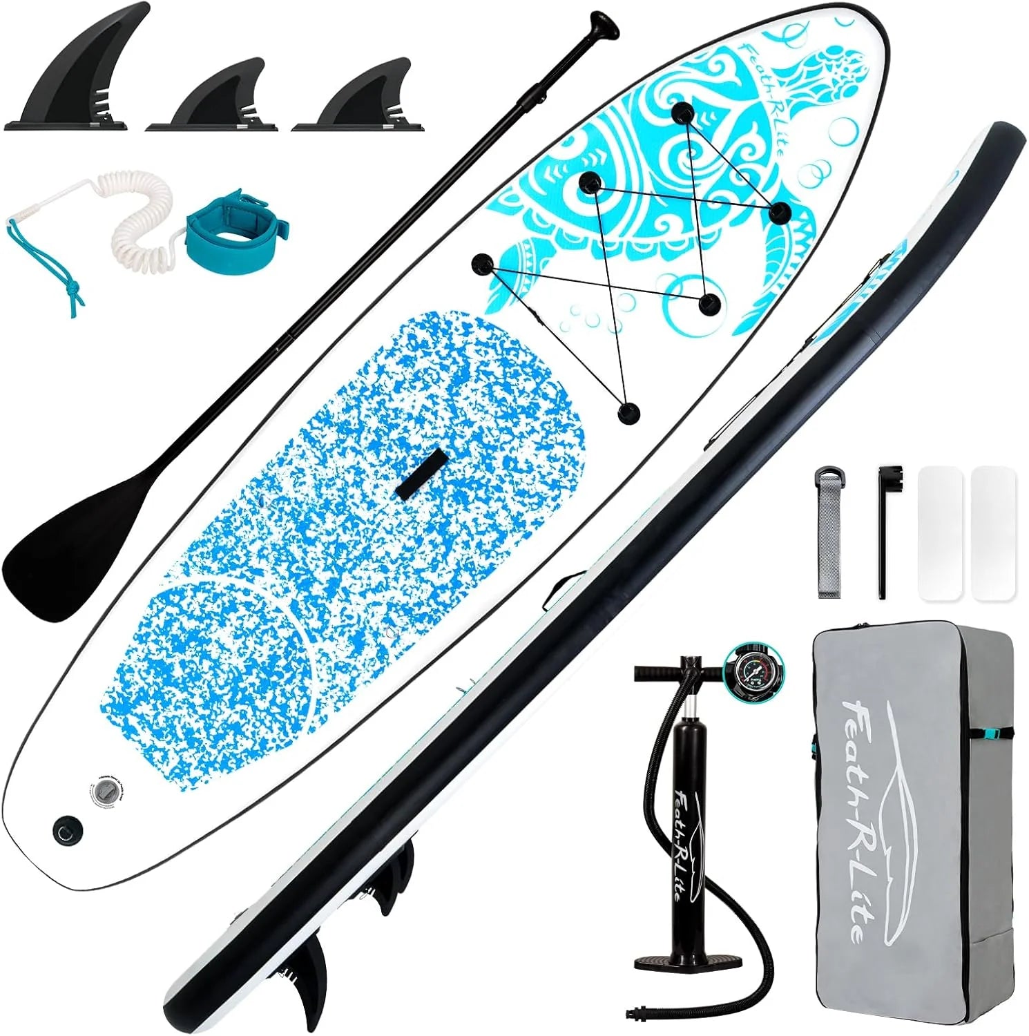 FEATH-R-LITE Inflatable Ultra-Light Stand Up Paddle Board for All Skill Levels