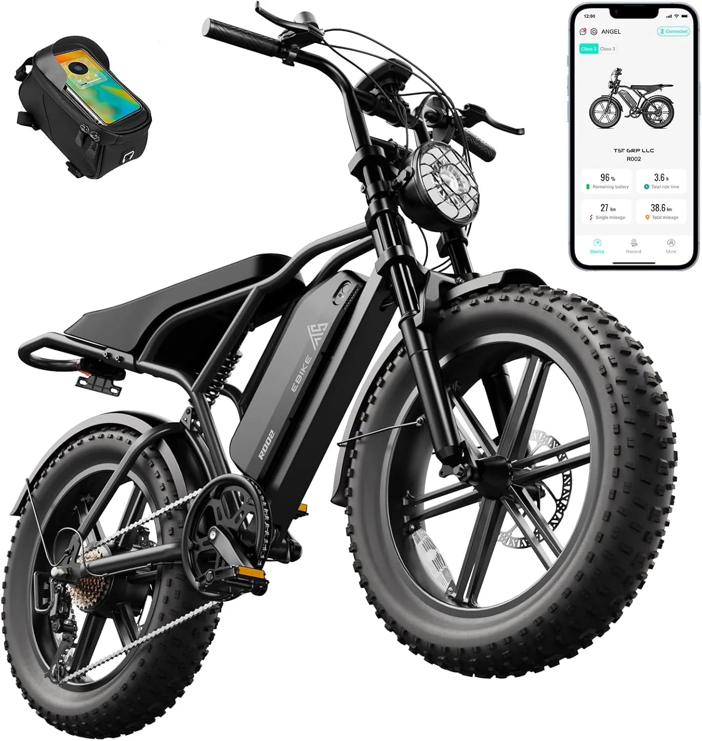 Electric Bike for Adults 1500W Peak 20 Fat Tire All-Terrain E-Bike 60/110 Miles 28 MPH Electric Dirt Bike